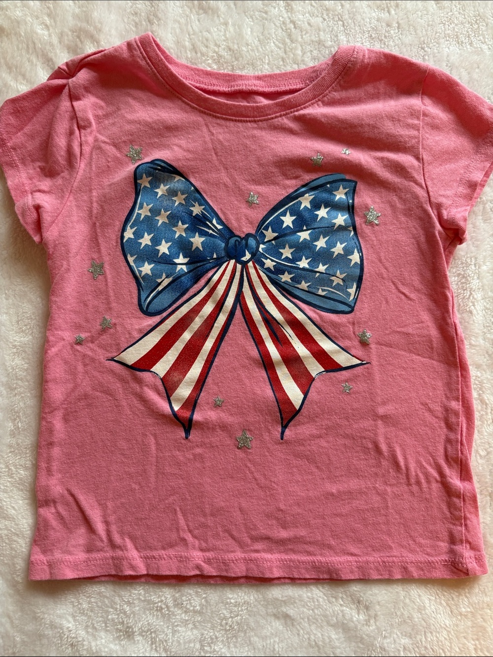 The children’s place 4T patriotic bow shirt